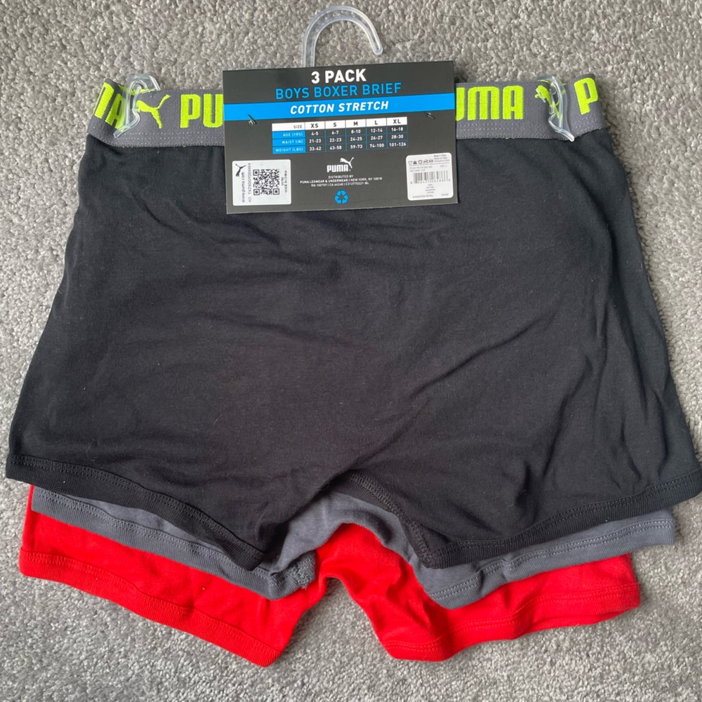 Puma Boys Boxer Brief - 3Pack - Picture 2 of 4